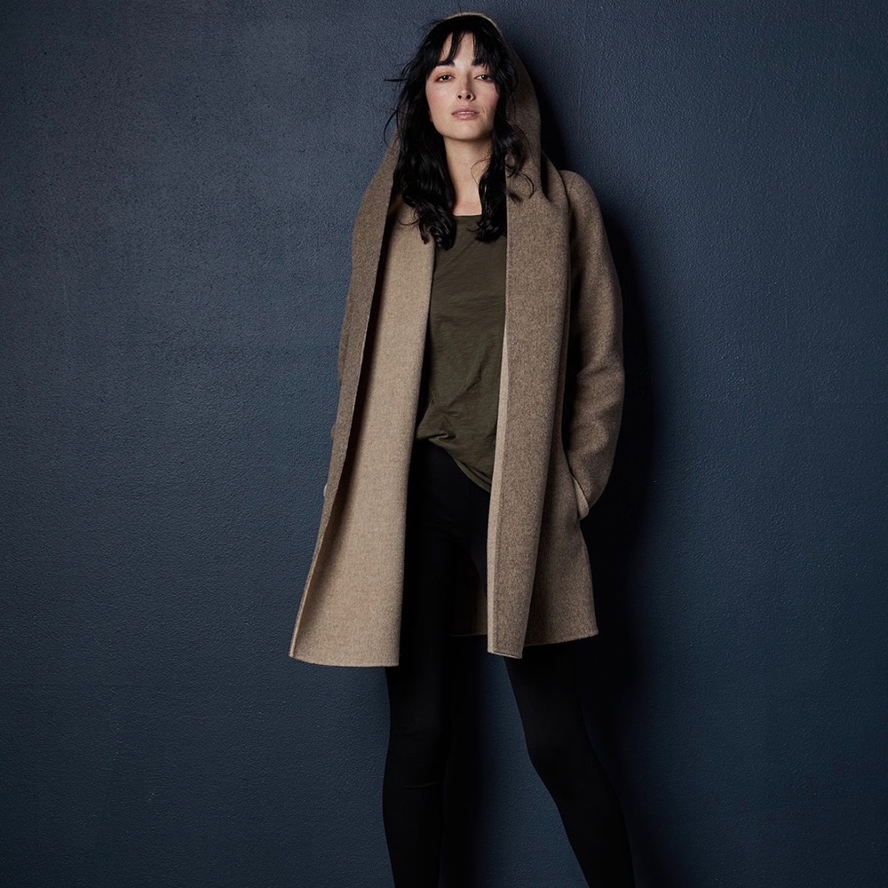 Vince double faced hooded coat